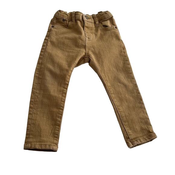 Zara boys mustard yellow jeans pants size 18-24 months - Picture 1 of 4